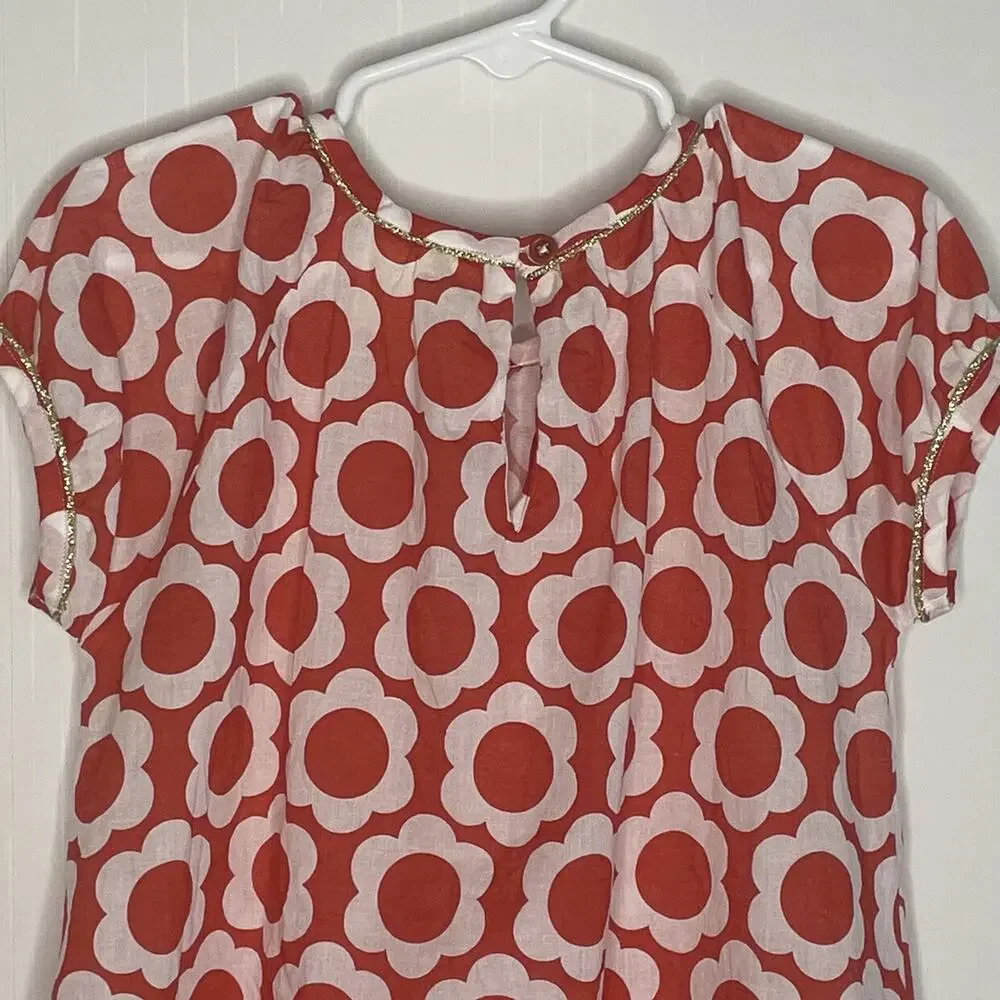 Mini Boden Girls Floral Cotton Top Size 5-6Y